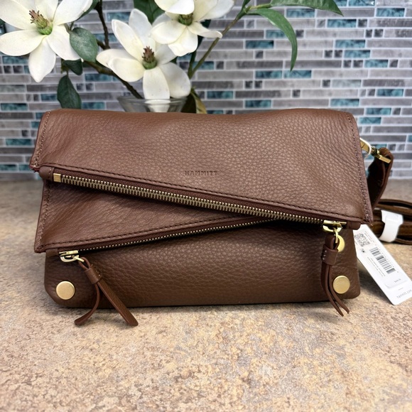 NWT Hammitt Dillon Small Chocolate Diamond Suede purse - Picture 4 of 9